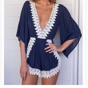 Navy Blue Summer Romper✨